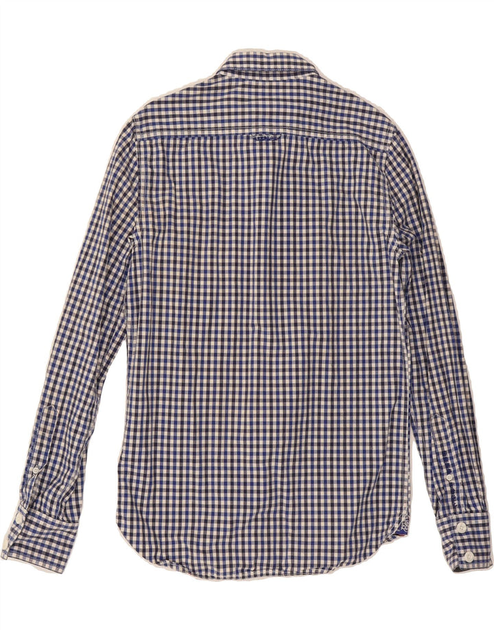SUPERDRY Mens Shirt Medium Blue Gingham Cotton Vintage Superdry and Second-Hand Superdry from Messina Hembry 