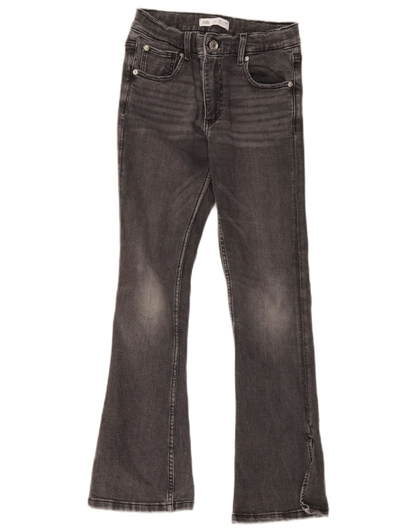 Jean évasé fille Zara 11-12 ans W26 L26 coton gris