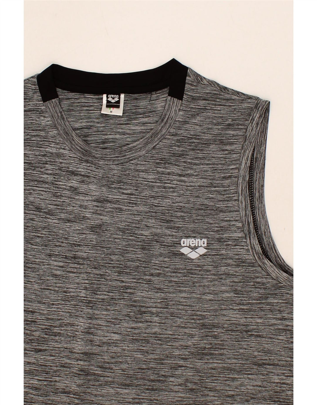 ARENA Womens Vest Top UK 14 Medium Grey Flecked Polyester Vintage Arena and Second-Hand Arena from Messina Hembry 