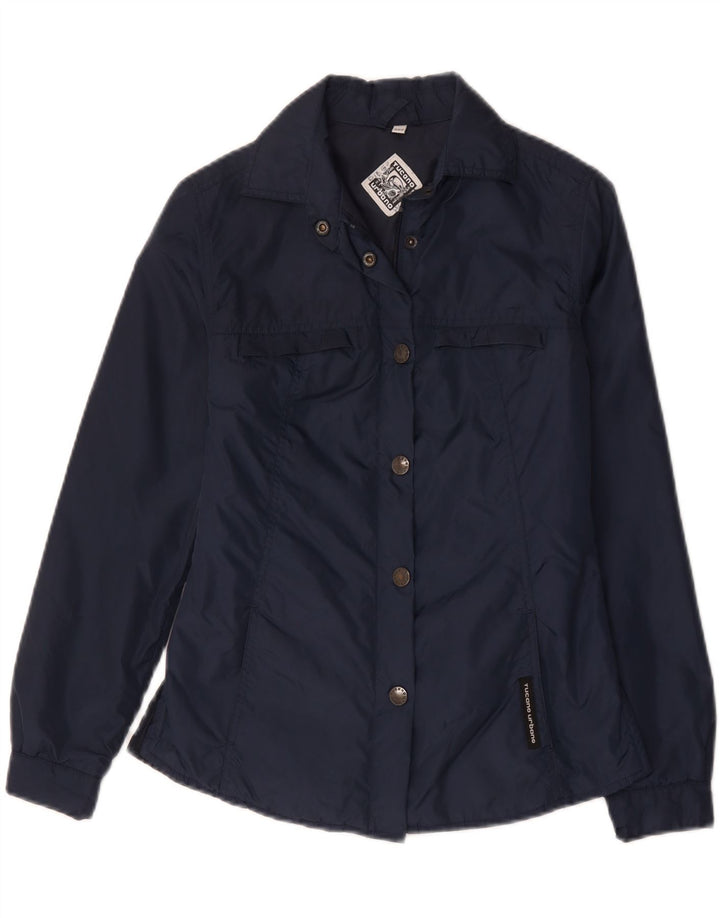 Tucano Urbano Womens Bomber Jacket UK 2 2XS Navy Blue Polyester