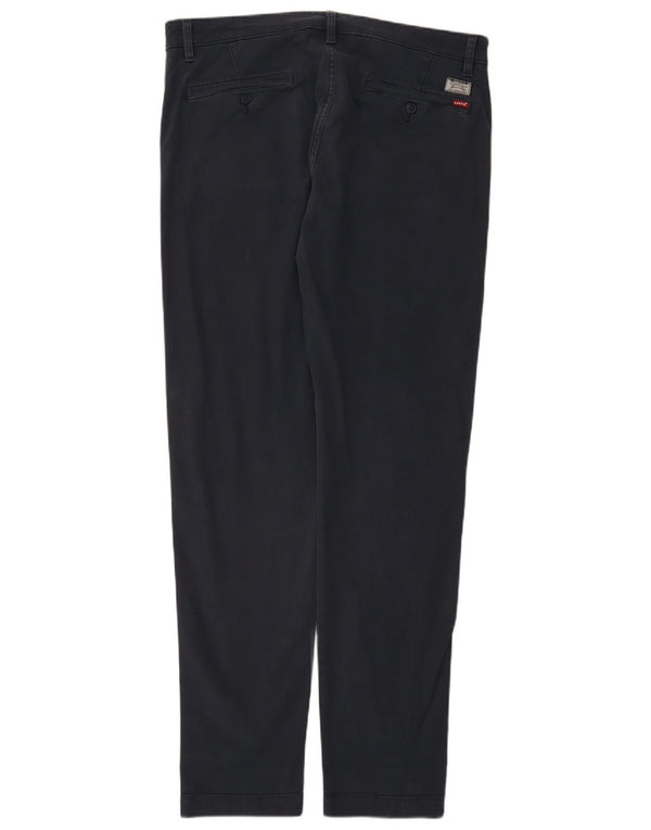 Levi's Mens Standard Tapered Chino Trousers W36 L34 Navy Blue Cotton