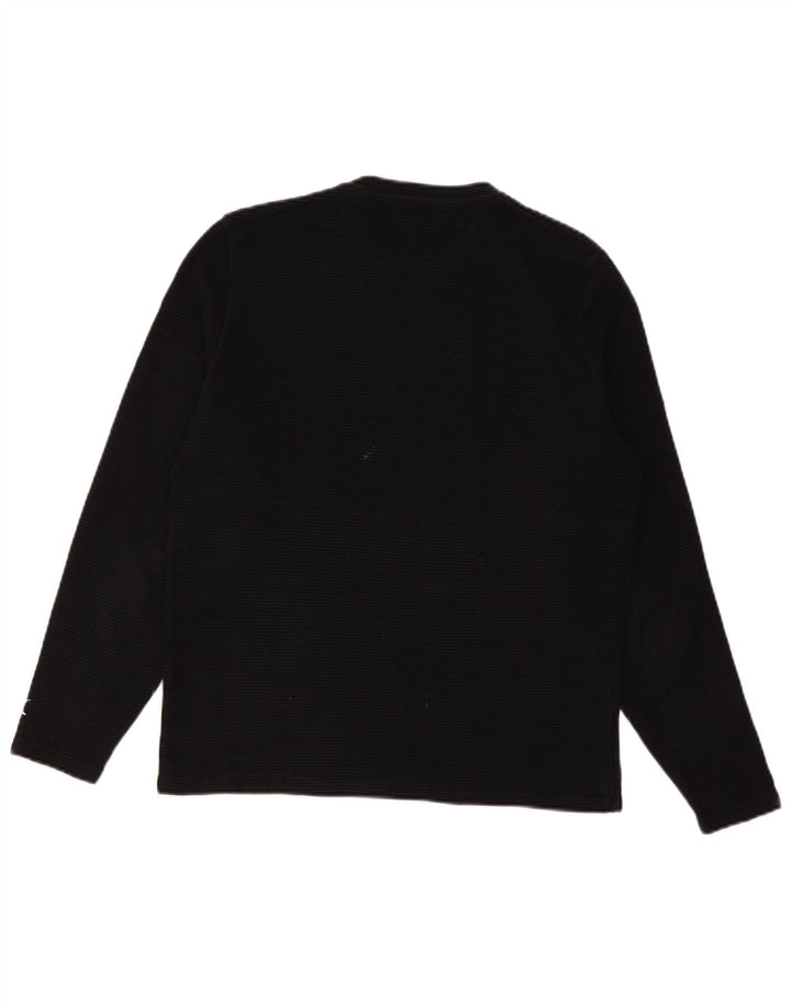 Zara Mens Top Long Sleeve Medium Black Striped