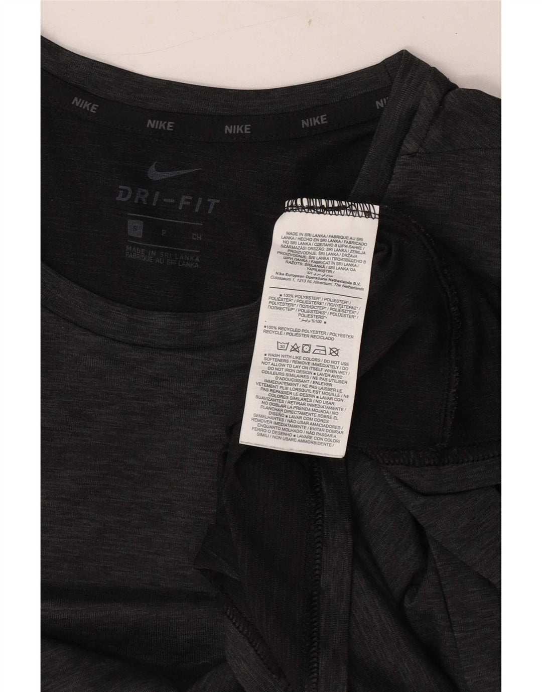 Nike Herren Dri Fit T-Shirt Top Small Grau Polyester