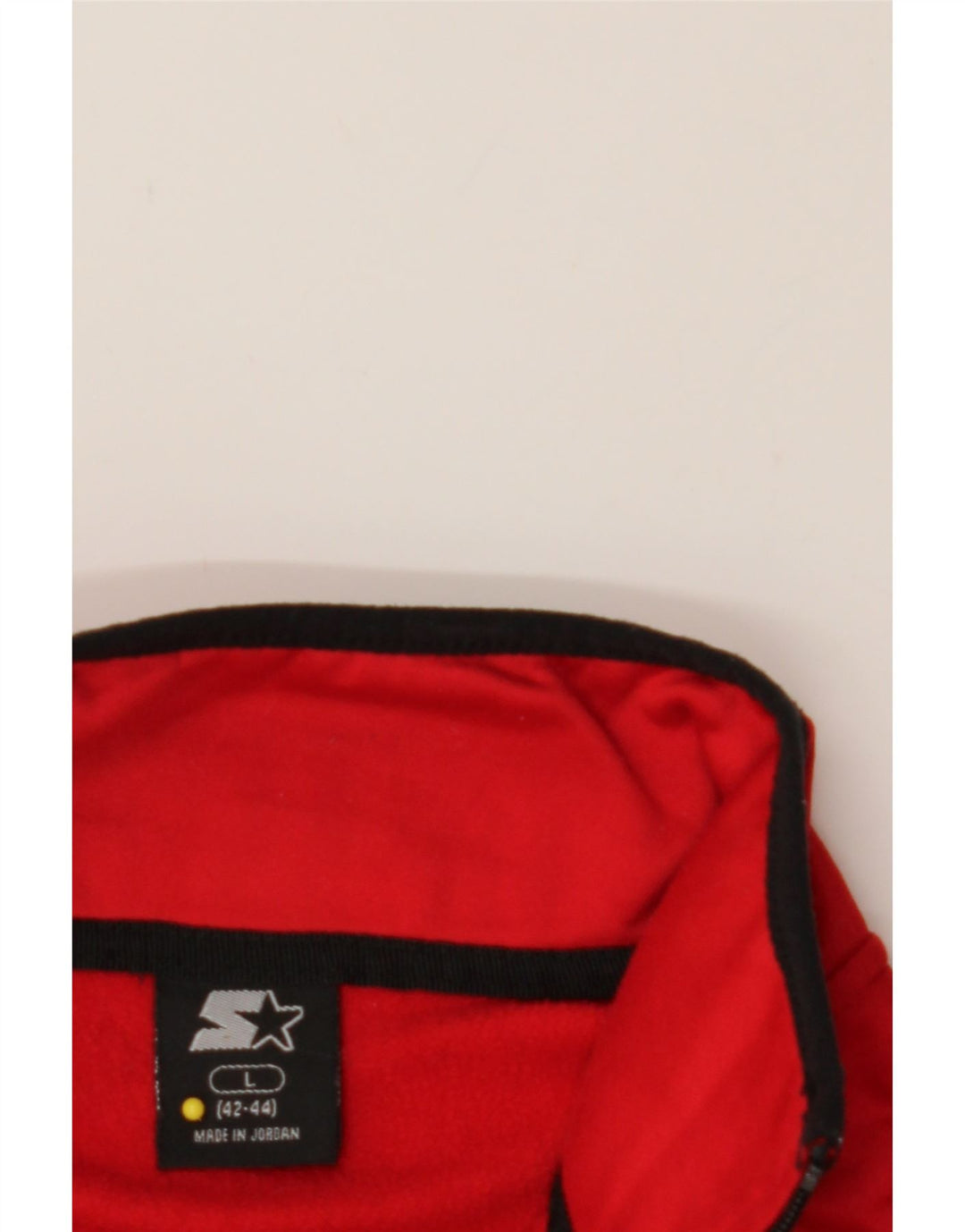 STARTER Mens Zip Neck Pullover Tracksuit Top UK 42/44 Large Red Polyester Vintage Starter and Second-Hand Starter from Messina Hembry 