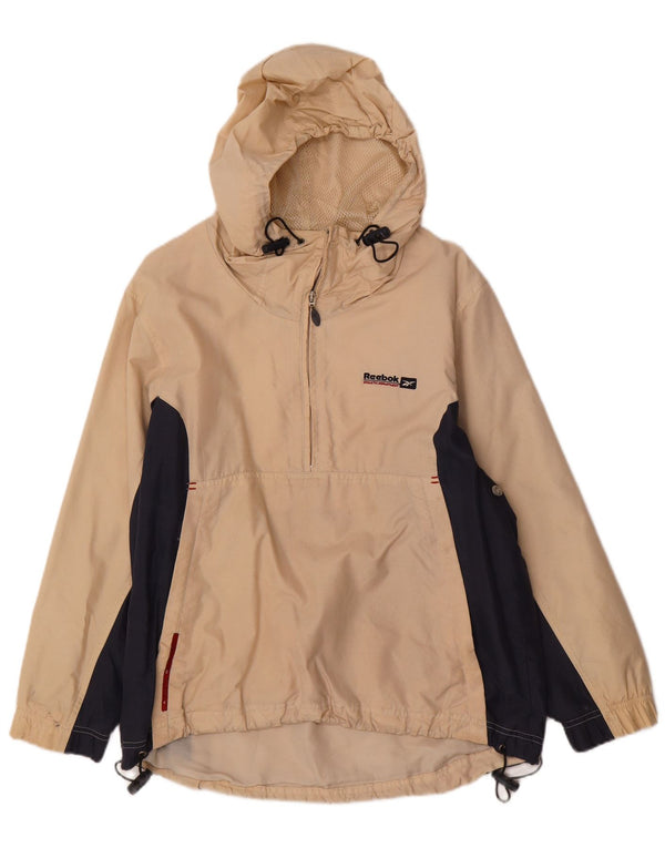 Reebok Damen Pullover-Regenjacke mit Kapuze, UK 12, Mittelbeige, Farbblock