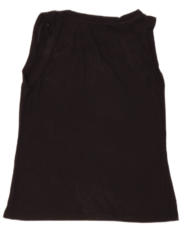 Liu Jo Womens Graphic Vest Top UK 12 Medium Black
