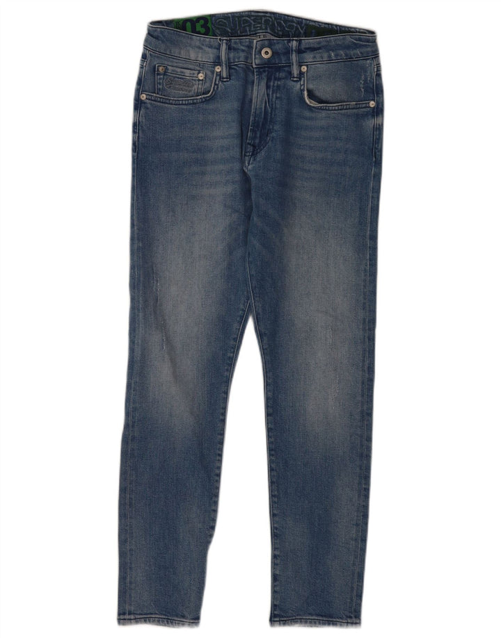 Superdry Mens Slim Jeans W30 L27 Blue Cotton