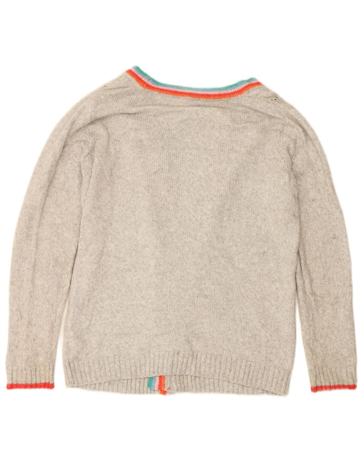 JOULES Womens Oversized Open Cardigan Sweater UK 8 Small Grey Acrylic