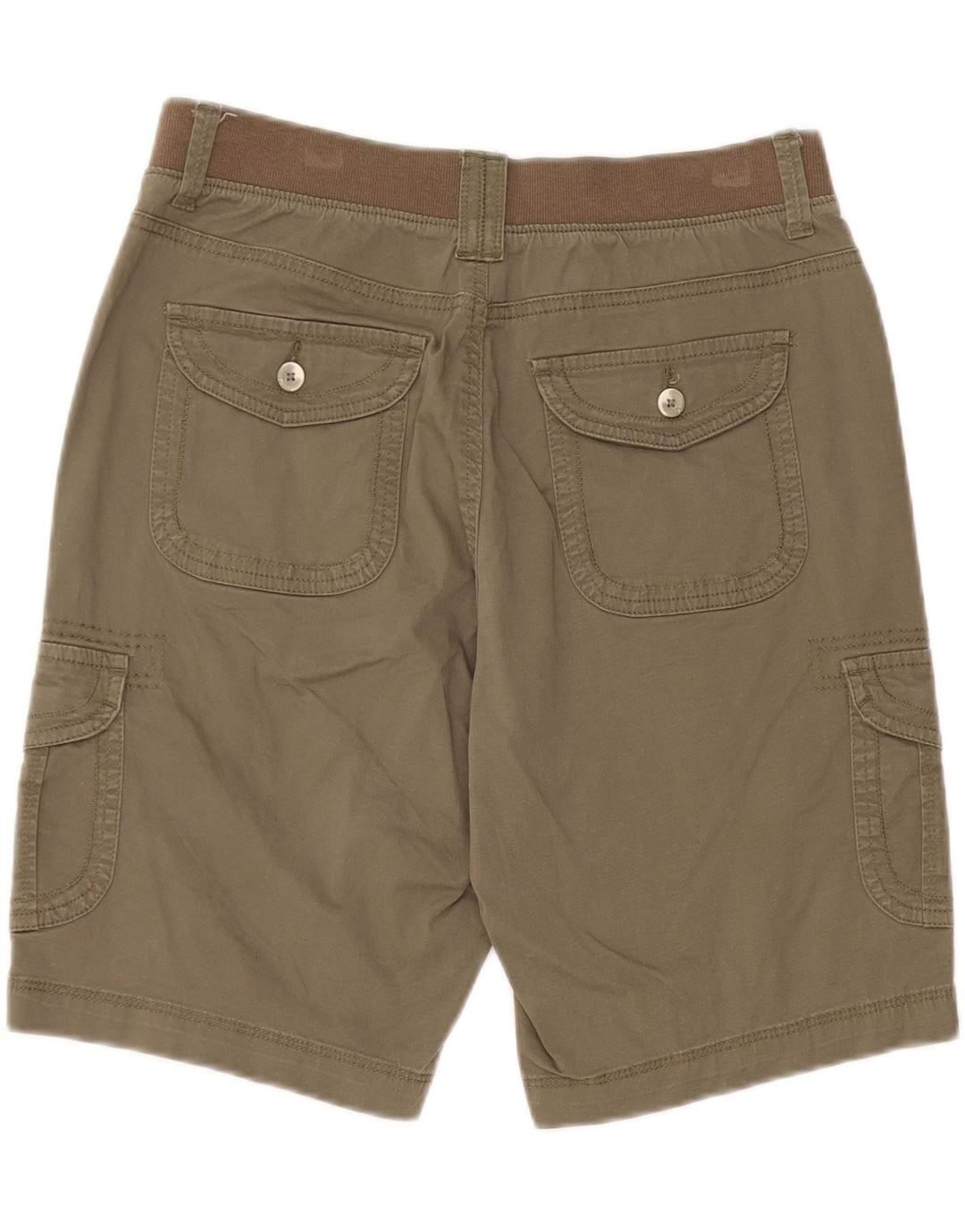 LEE Womens Relaxed Fit Cargo Shorts US 8 Medium W30  Khaki Cotton