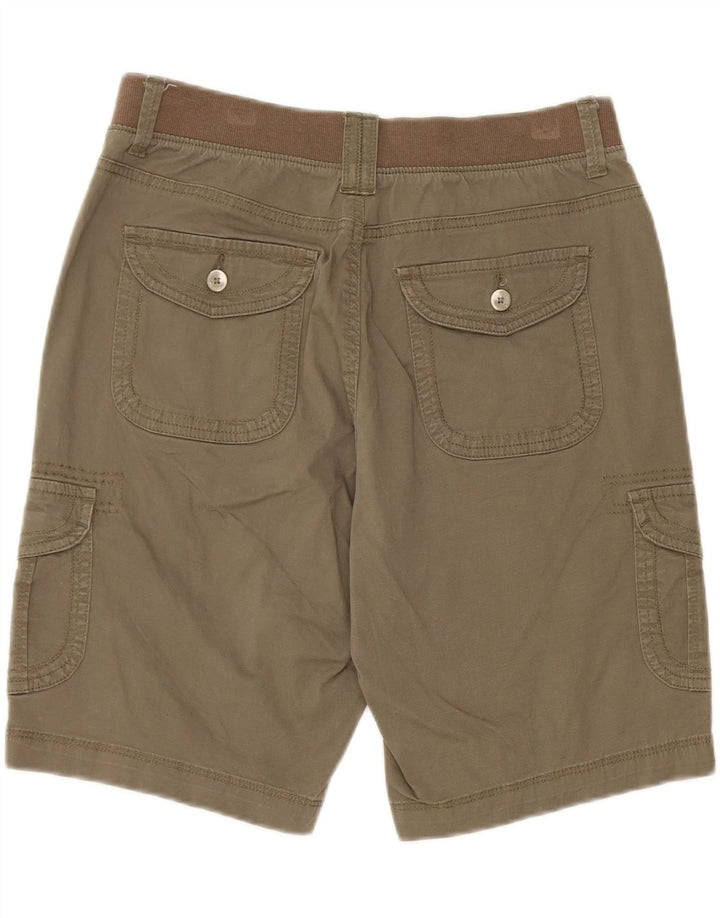 LEE Womens Relaxed Fit Cargo Shorts US 8 Medium W30  Khaki Cotton
