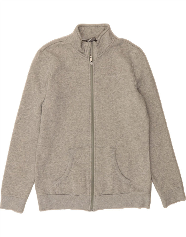 PUMA Womens Tracksuit Top Jacket UK 14 Large Grey Cotton Vintage Puma and Second-Hand Puma from Messina Hembry 