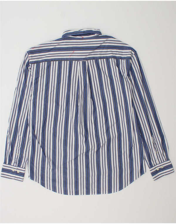 Gant Mens Relaxed Fit Shirt Size 39/40 Medium Blue Striped Cotton