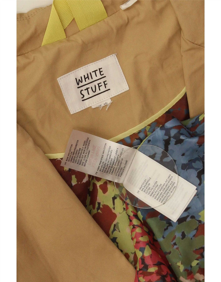 White Stuff Womens Trench Coat UK 14 Medium Beige Bomuld