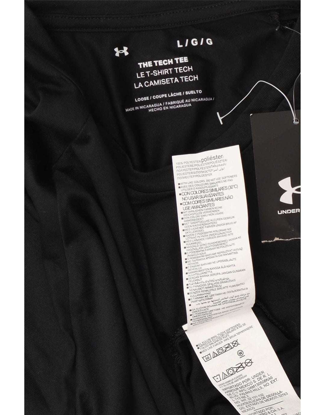 Under Armour T-Shirt Homme Haut Large Noir Polyester