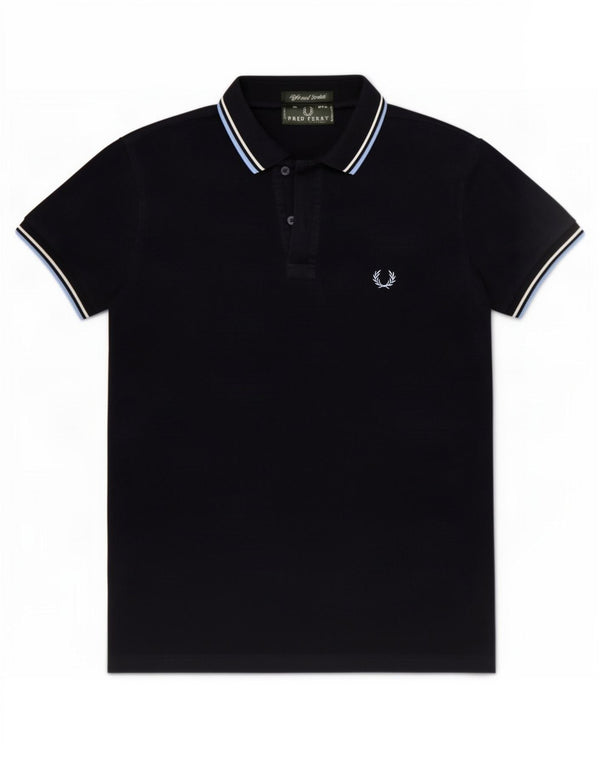 Fred Perry Polo Homme Petit Bleu Marine Coton