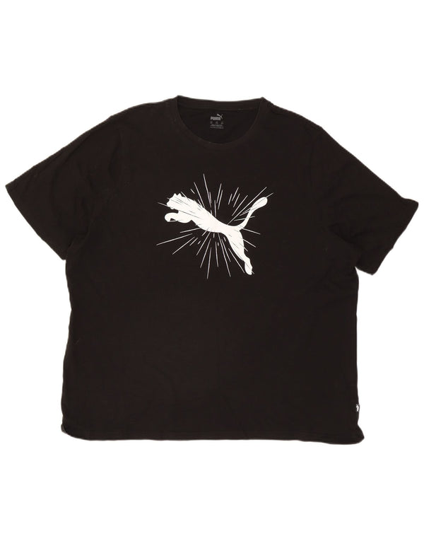Puma Mens Graphic T-Shirt Top 2XL Black