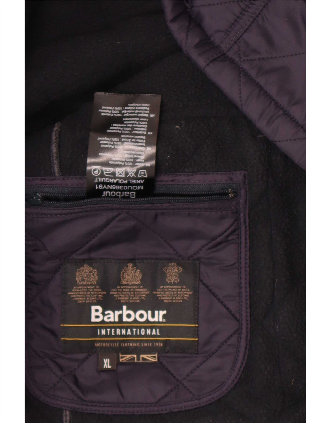Barbour Herren Steppjacke UK 42 XL Marineblau Polyester