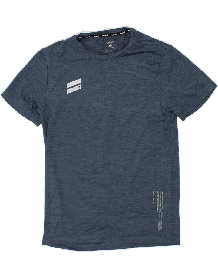 HURLEY Mens T-Shirt Top Small Navy Blue Polyester Vintage Hurley and Second-Hand Hurley from Messina Hembry 