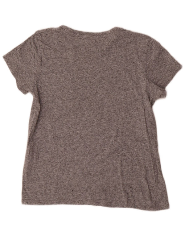Levi's T-Shirt Graphique Femme UK 10 Petit Gris Moucheté Coton