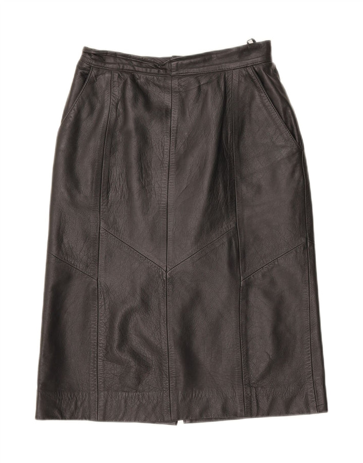 GHIBLI Womens Leather Skirt EU 40 Medium W28  Black Leather Vintage Ghibli and Second-Hand Ghibli from Messina Hembry 