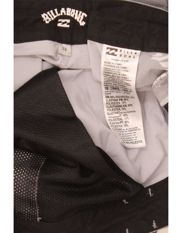 Pantaloncini da bagno grafici da uomo Billabong grandi in poliestere color block grigio