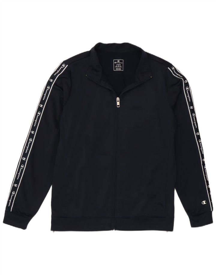 Champion Womens Graphic Full Tracksuit UK 16 Large  Navy Blue Polyester