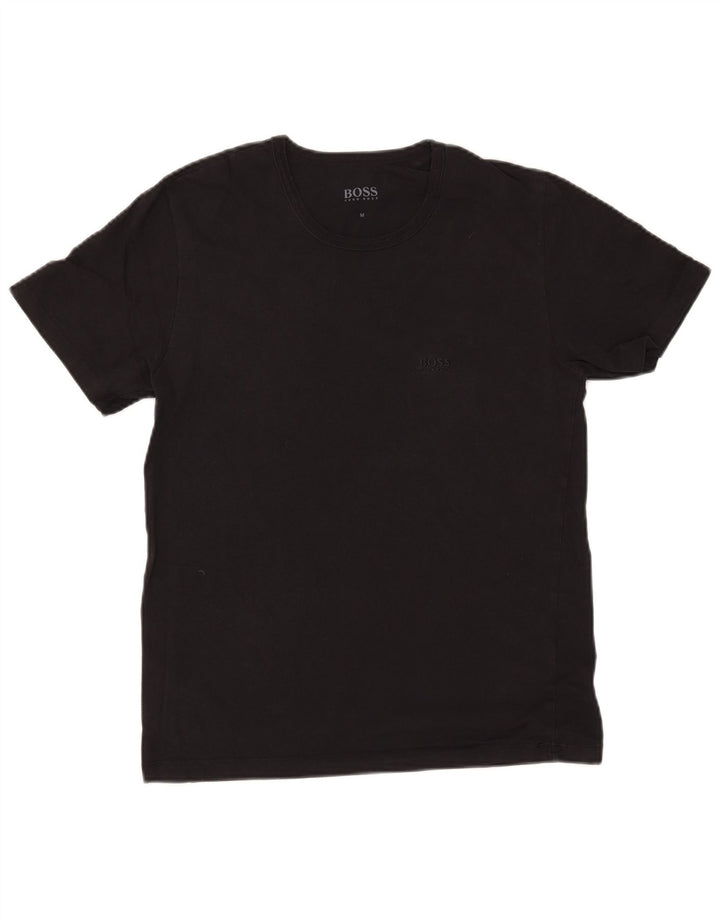 Hugo Boss Homme T-Shirt Top Coton Noir Moyen