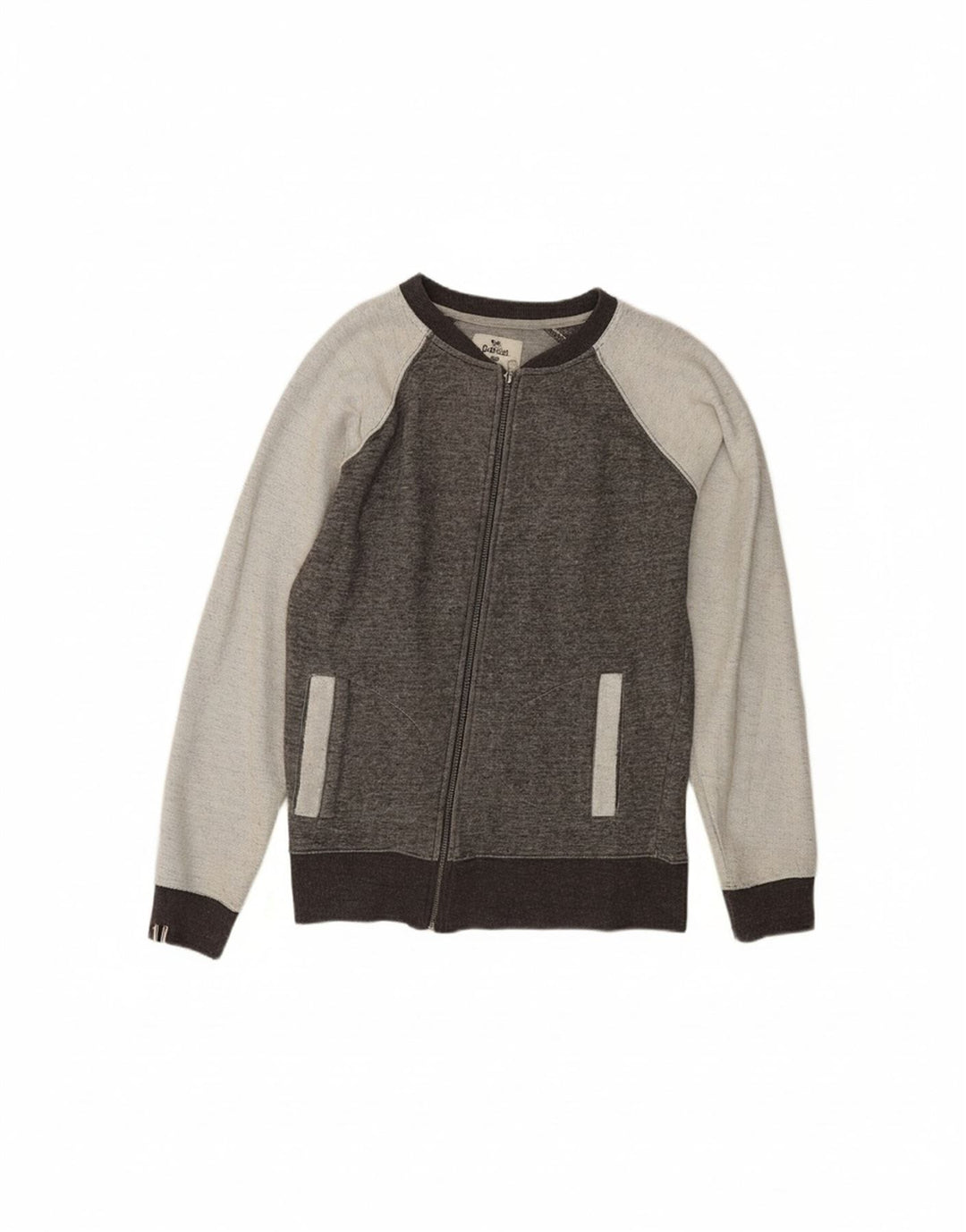BELLFIELD Mens Tracksuit Top Jacket Medium Grey Colourblock Cotton Vintage Bellfield and Second-Hand Bellfield from Messina Hembry 