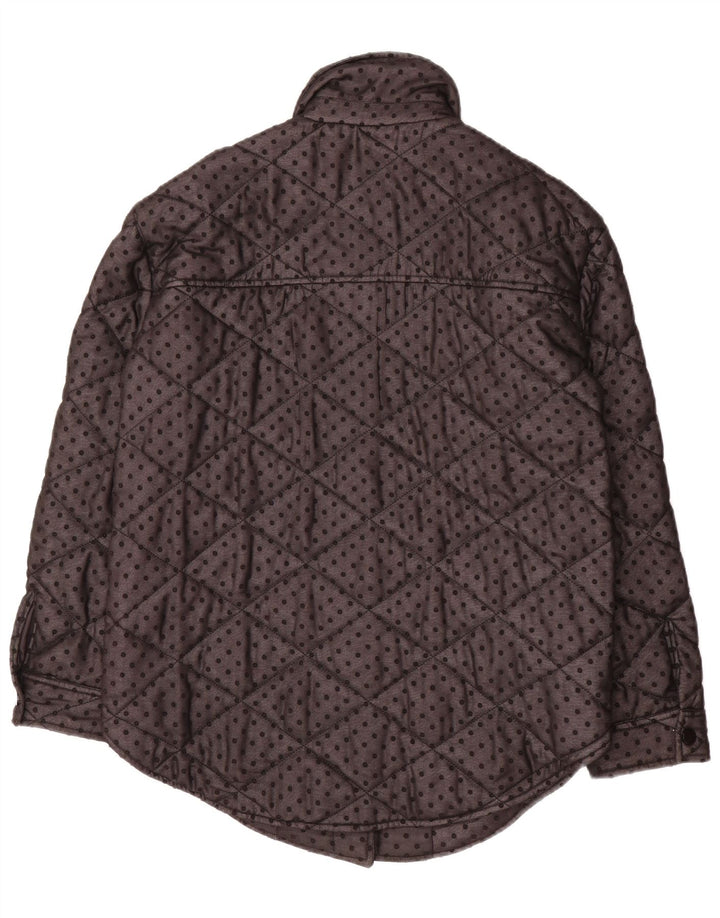 Phase Eight Dame Oversized Quiltet Jakke UK 8 Small Black Spotted
