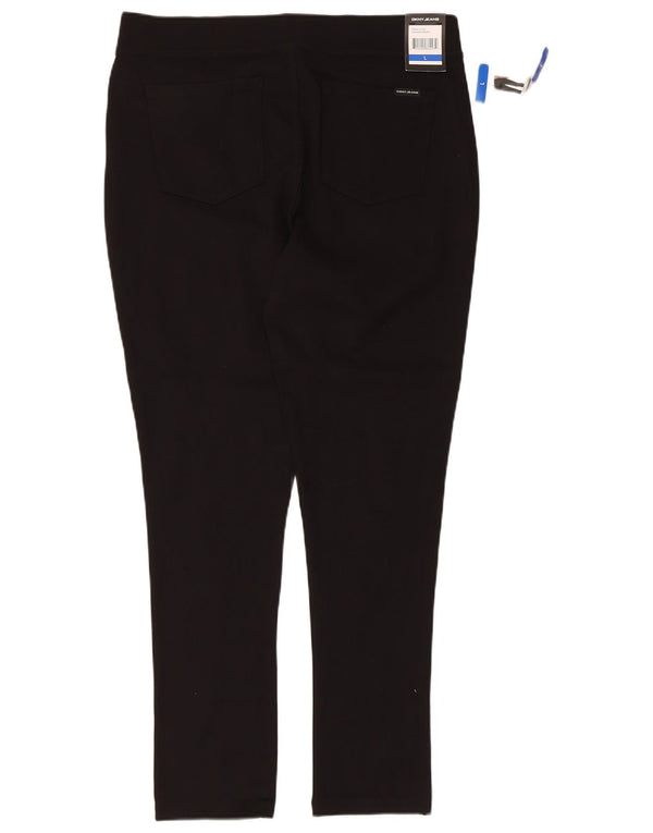 Dkny Dame Skinny Casual Bukser Large W34 L28 Black Viscose