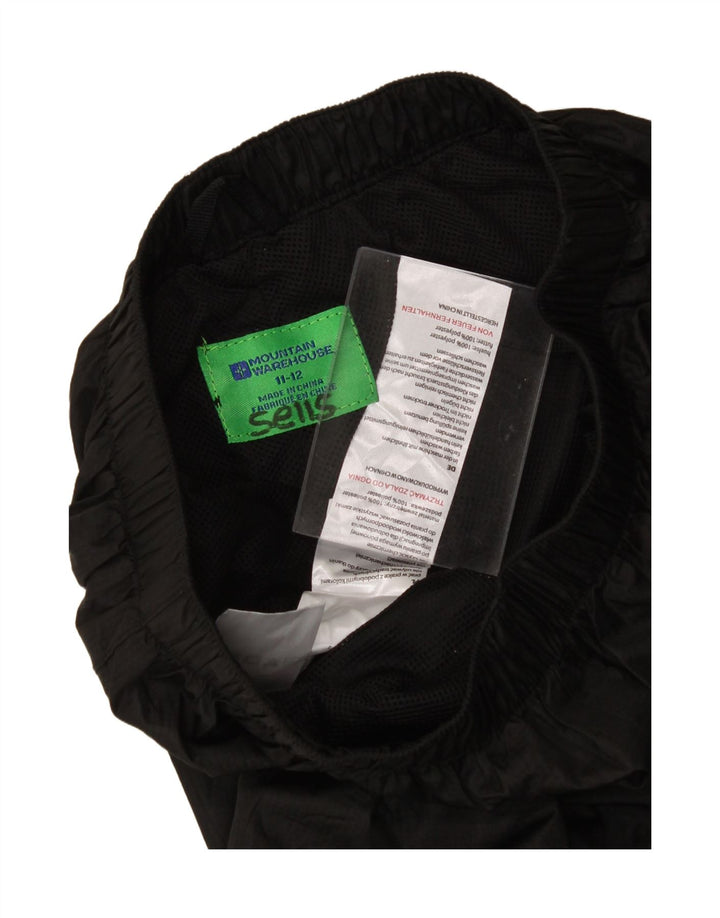 MOUNTAIN WAREHOUSE Boys Tracksuit Trousers 11-12 Years  Black Polyester Vintage Mountain Warehouse and Second-Hand Mountain Warehouse from Messina Hembry 