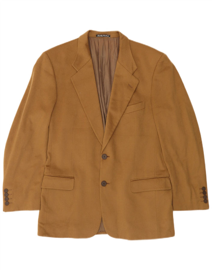 PROFILO Mens 2 Button Blazer Jacket IT 50 Large Brown Cashmere