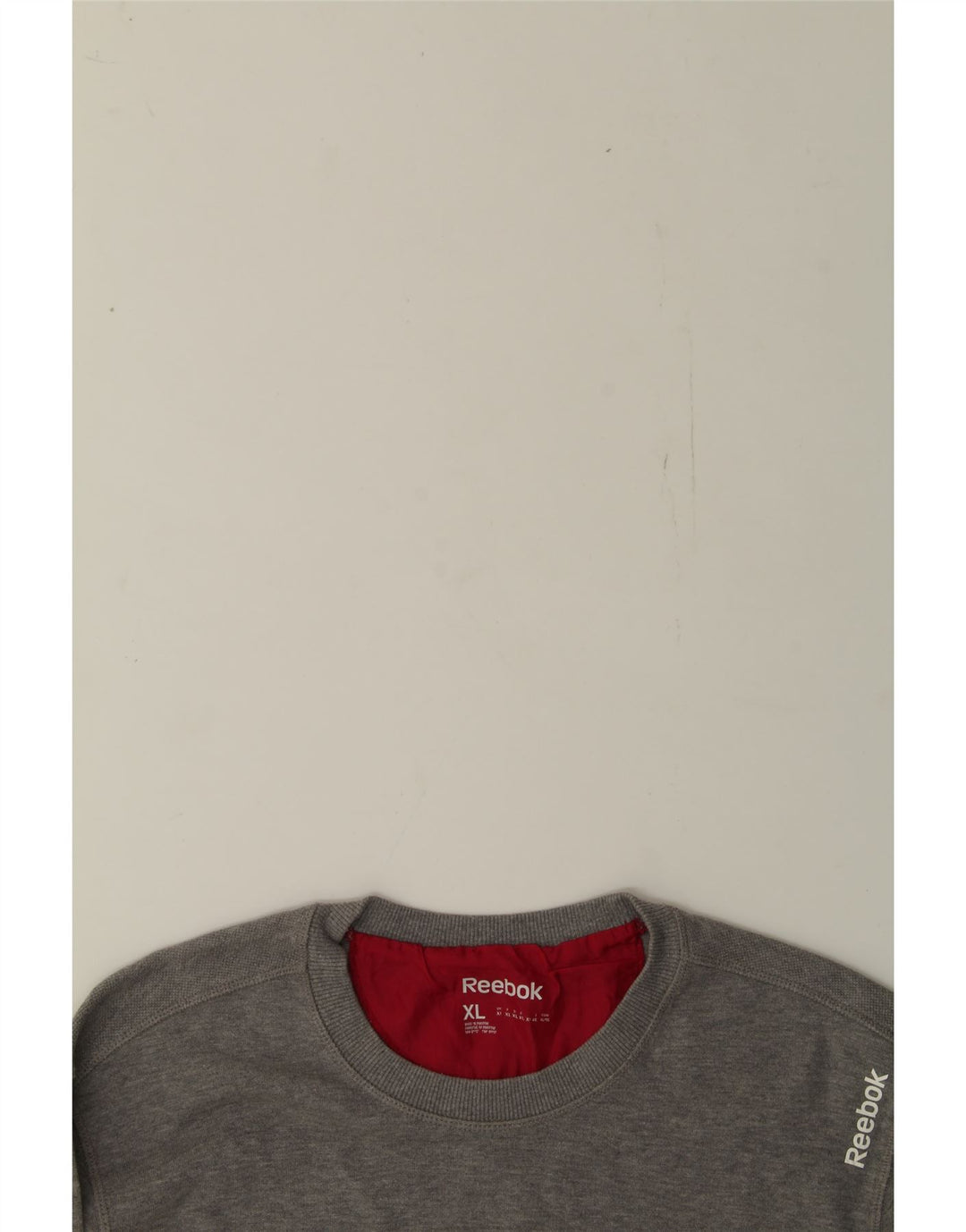 REEBOK Mens Graphic Sweatshirt Jumper XL Grey Cotton Vintage Reebok and Second-Hand Reebok from Messina Hembry 