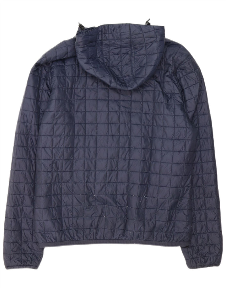 Giacca imbottita con cappuccio da uomo K-Way UK 40 Large Blu Navy in poliammide