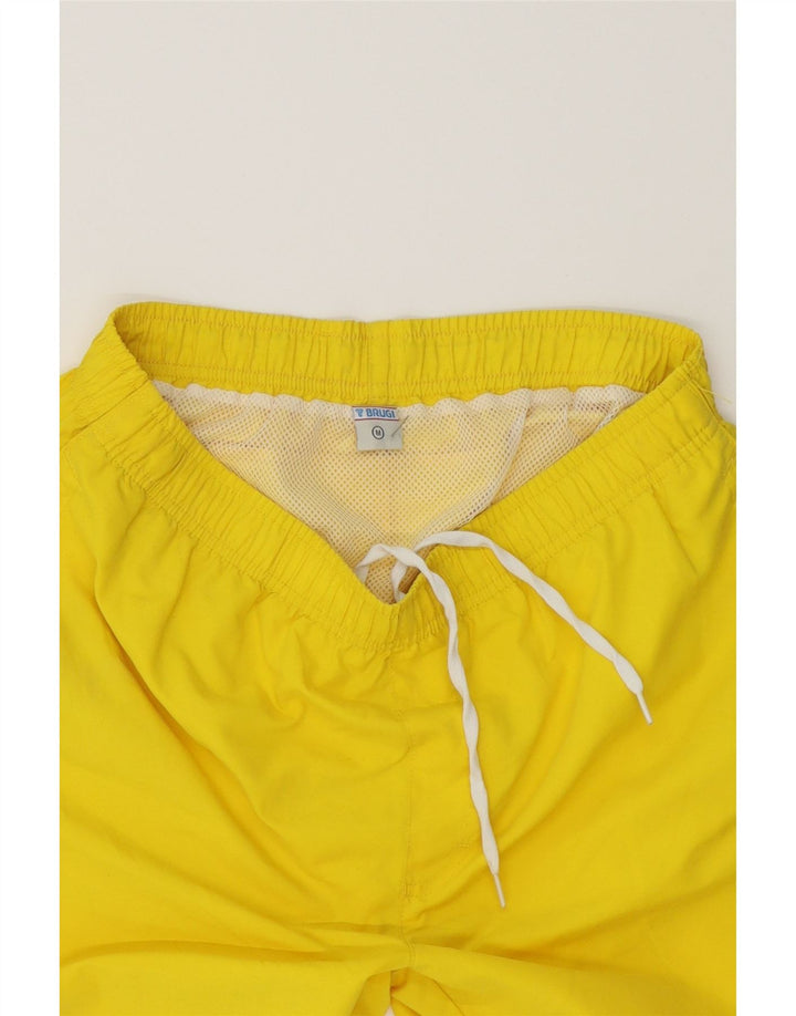 BRUGI Mens Swimming Shorts Medium Yellow Polyester Vintage Brugi and Second-Hand Brugi from Messina Hembry 