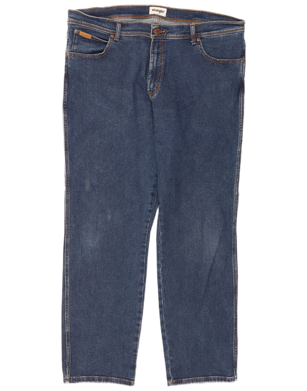 Jeans dritti da uomo Texas Wrangler W42 L32 cotone blu
