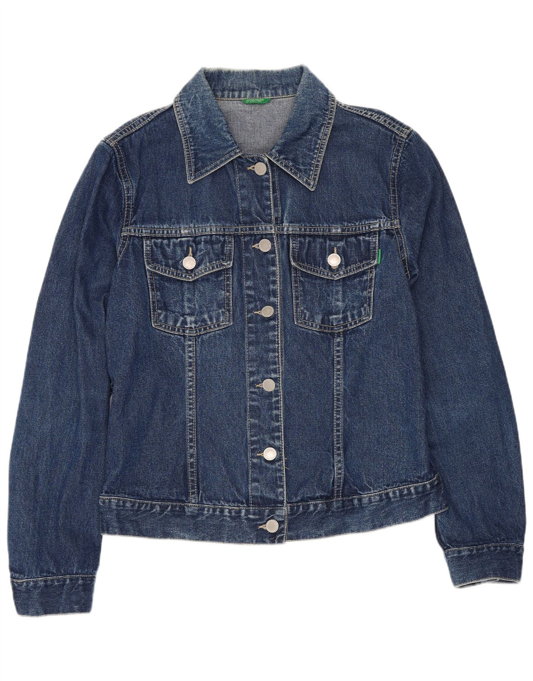 Benetton Chaqueta Vaquera Mujer UK 40 Small Azul