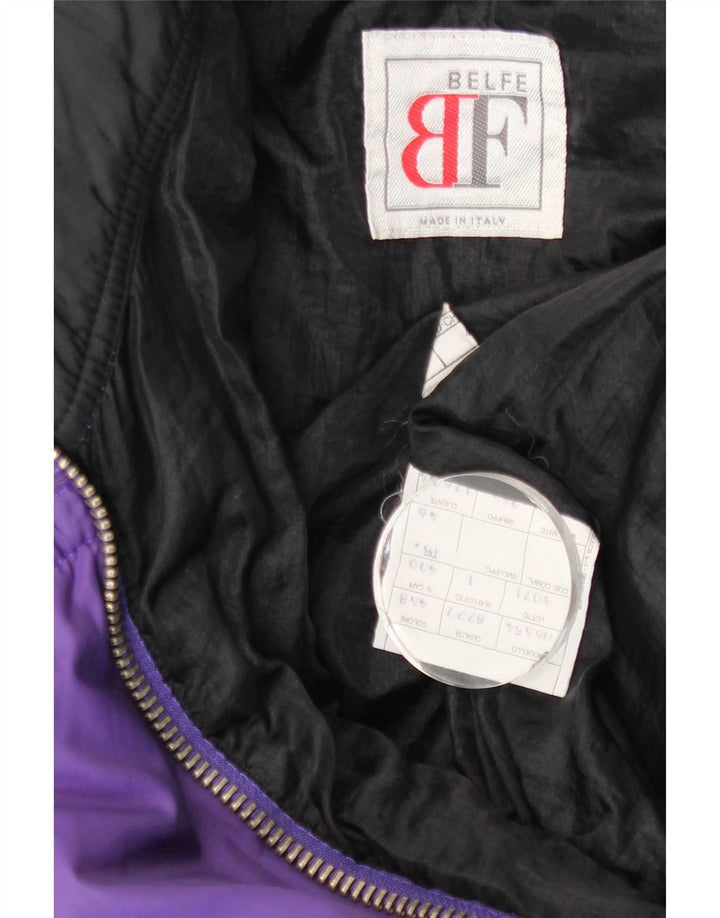 Belfe Womens Ski Jumpsuit IT 46 Large Purple Nylon Flower