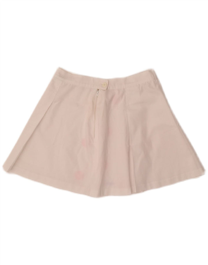 Diadora Womens Mini Skirt UK 12 Medium W26 White Polka Dot Polyester