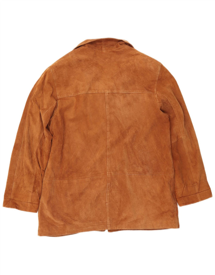 MICHELANGELO Damen Wildlederjacke IT 48 XL Braunes Leder