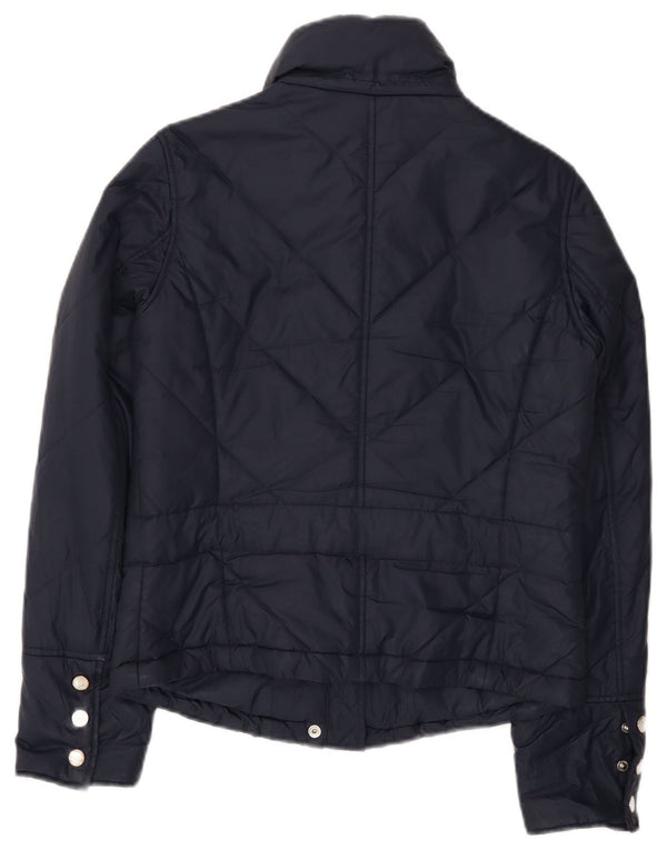 Tommy Hilfiger Damen Wattierte Jacke UK 10 Small Marineblau Polyester