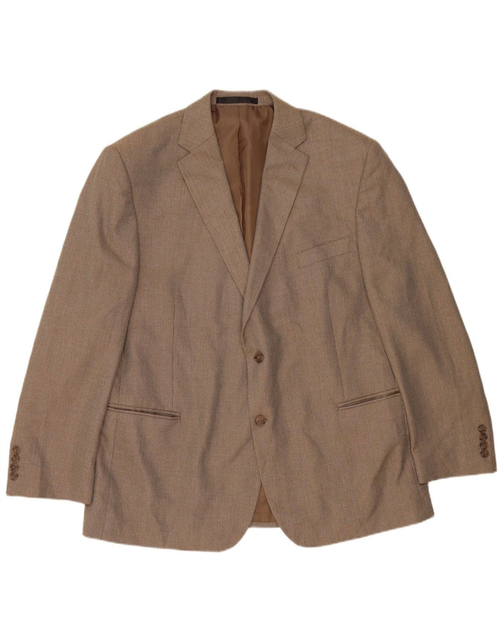 Giacca blazer a 2 bottoni Marks & Spencer da uomo UK 46 XL Poliestere beige