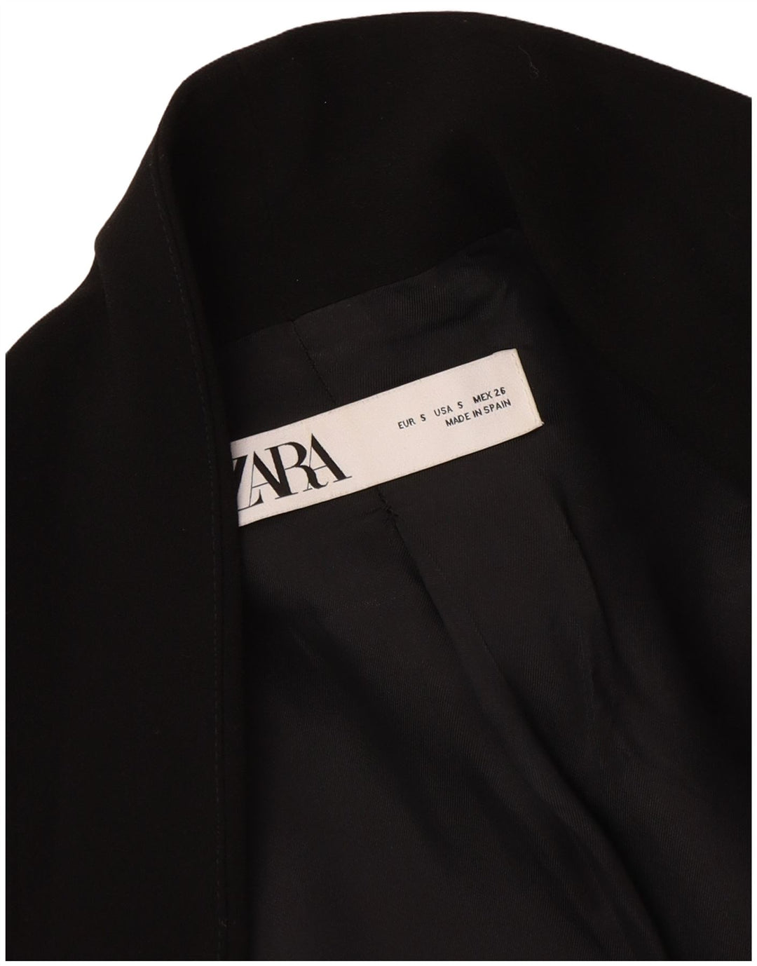 Zara Womens Open Blazer Jacket UK 10 Small Black