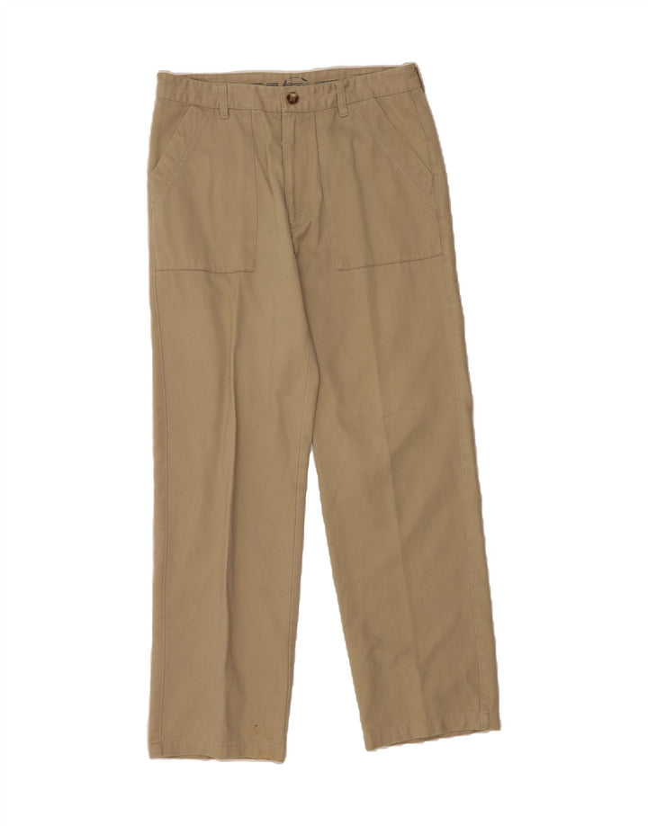 SERGIO TACCHINI Mens Straight Trousers W32 L30 Beige Cotton Vintage Sergio Tacchini and Second-Hand Sergio Tacchini from Messina Hembry 