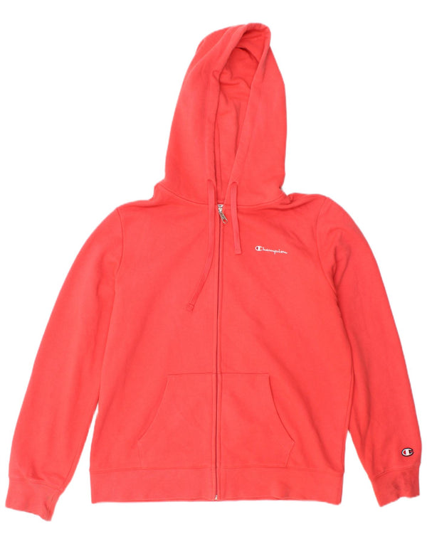 Champion Damen-Kapuzenpullover mit Reißverschluss, UK 16, Größe L, Rot, Baumwolle