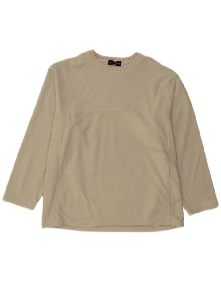 Marks & Spencer Mens Fleece Jumper XL Beige Polyester