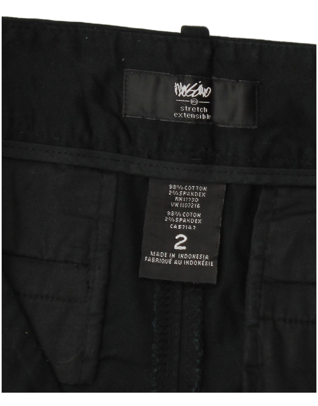 Mossimo Womens Chino Shorts US 2 XS W32 Black Cotton