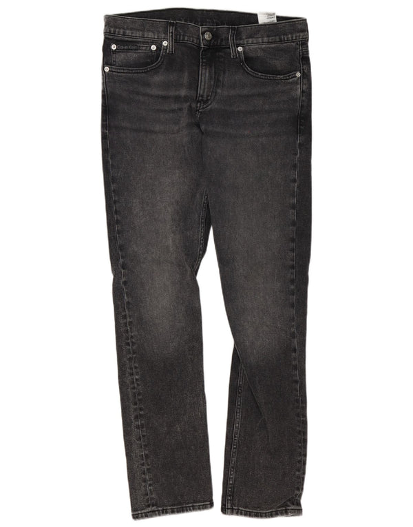 Calvin Klein Herre Slim Jeans W32 L32 Grå Bomuld