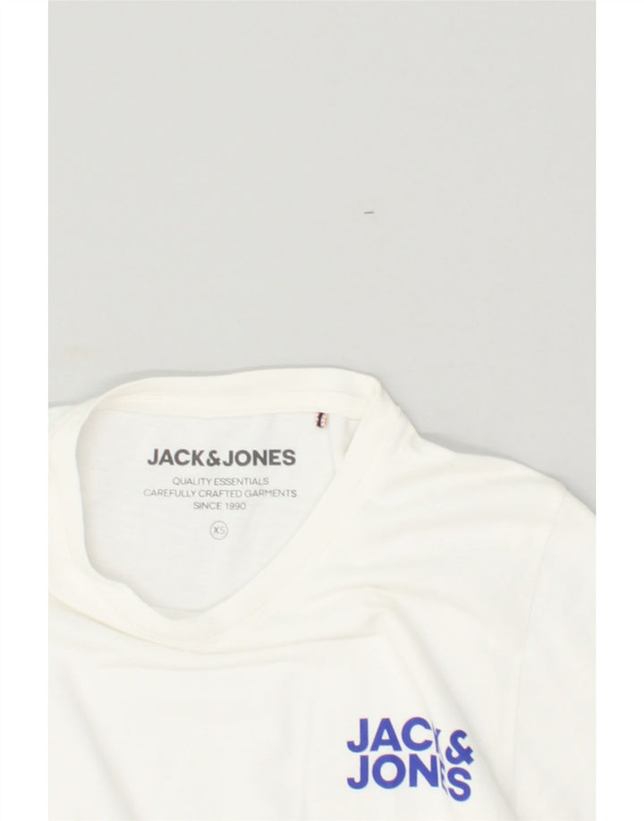 JACK & JONES Mens Graphic T-Shirt Top XS White Cotton | Vintage Jack & Jones | Thrift | Second-Hand Jack & Jones | Used Clothing | Messina Hembry 