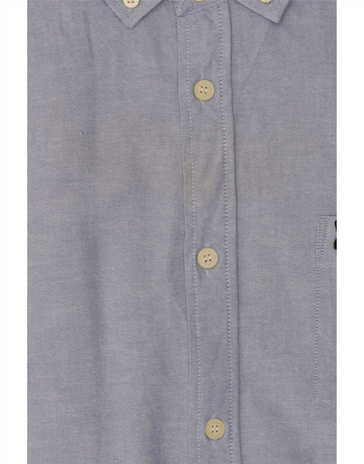 Lyle & Scott Mens Short Sleeve Shirt Large Blue Cotton